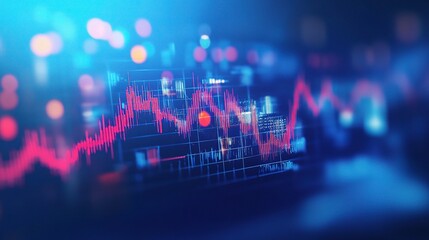 Abstract Financial Data Visualization with Graphs and Lights