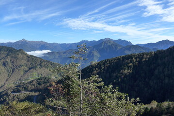乗鞍スカイライン中腹からの展望