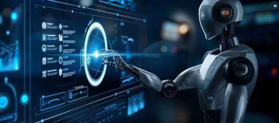 Obraz premium Advanced deep learning algorithms simulate human-like intelligence.