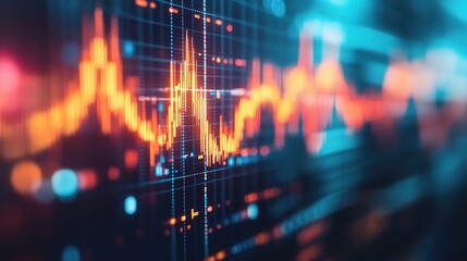 Obraz premium Vibrant Sound Waves Visualization Concept