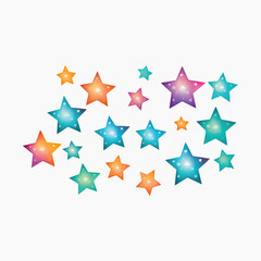 Obraz premium Colorful stars pattern design