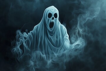 Fototapeta premium scary creepy ghost for halloween