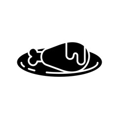 icon Grilled chicken legs with sauce
, for Thanksgiving holidays and dinners. Perfect for web design, mobile, print, etc. isolated on white background