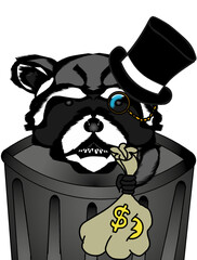 Angry Rich Raccoon