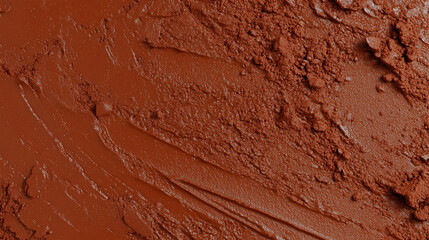 Soft brown makeup powder texture with intricate details and fine grain, symbolizing beauty, refinement, and earthiness. The rich texture evokes natural elegance, softness, and grounded femininity