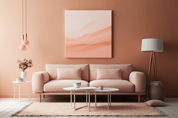 Light Peach Textured Canvas Art with Soft Gradients for Modern Interior Decor