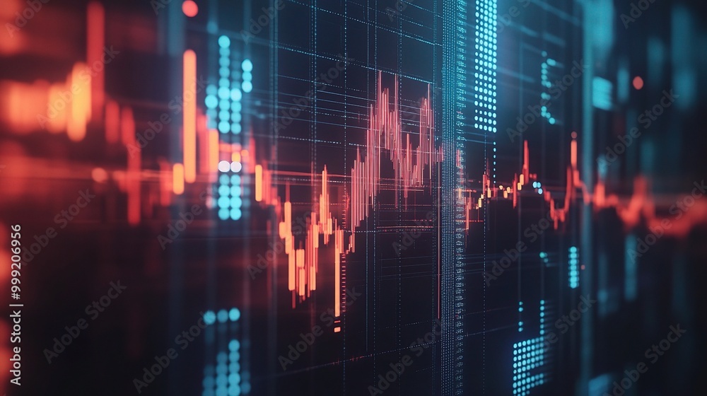 Poster dynamic data visualization with colorful graphs