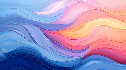 Fototapeta premium Abstract Art: Fluid Colors and Wavy Lines