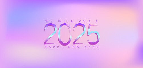 An elegant New Year 2025 design, showcasing cheerful motifs and bright colors to welcome the new year