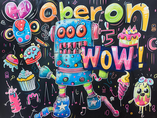 Obraz premium cute pattern with monsters