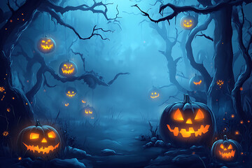halloween jack o lantern festive illustration	