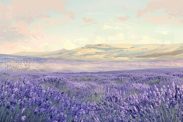 Naklejka premium Blooming lavender