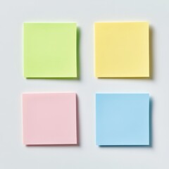 colorful sticky notes on a white background