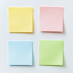 colorful sticky notes on a white background