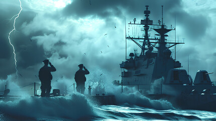 protective soldiers are on guard