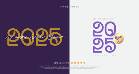 Fototapeta premium 2025 vector logo text design in ethnic style