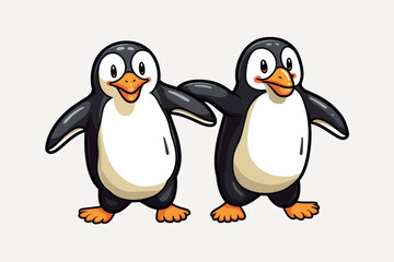 Naklejka premium rawpixeloffice6_a_drawing_of_a_penguin_dance_clipart_in_the_sty_eb51f4fc-d73d-4dd0-ac5d-2d7369d34dc1