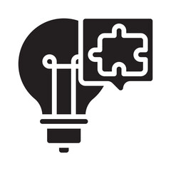 Idea icon isolated on white background. Idea symbol, logo illustration