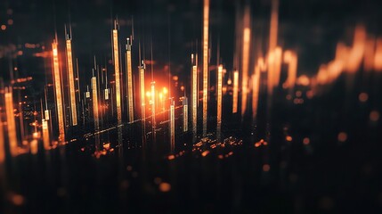 Obraz premium Abstract Digital Data Visualization with Glowing Elements