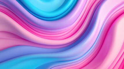 Colorful Abstract Waves in Soft Pastel Tones