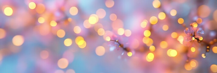 Sparkling holiday lights and blurred bokeh background