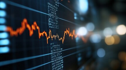 Fototapeta premium Stock Market Trends with Data Visualization Elements