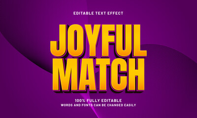 joyful match editable text effects with a kids and game theme