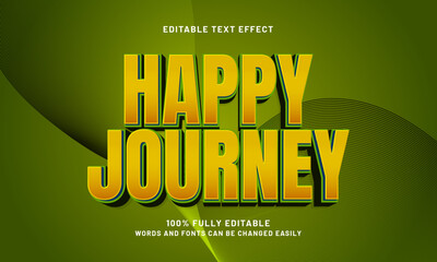 happy journey editable text effects with a kids and game theme