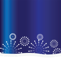 blue light background
There are beautiful fireworks.