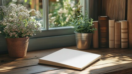 Elegant Minimalist Unprinted Greeting Card with Blank Interior Pages for Personalized Messages