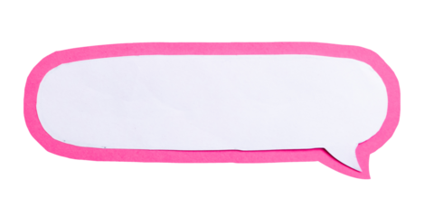 bubble icon for text space. comic elements made with isolated pieces of paper