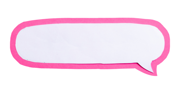 bubble icon for text space. comic elements made with isolated pieces of paper