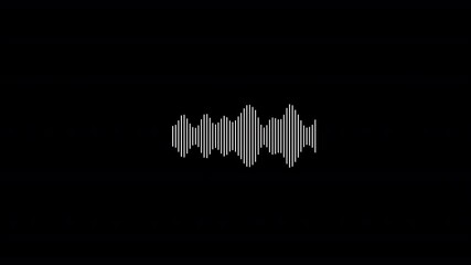 Podcast microphone audio sound waveform animation, Animated sound waveform spectrum with transparent background, Speech wave, sound wave

