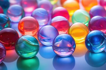 Colorful glass marbles