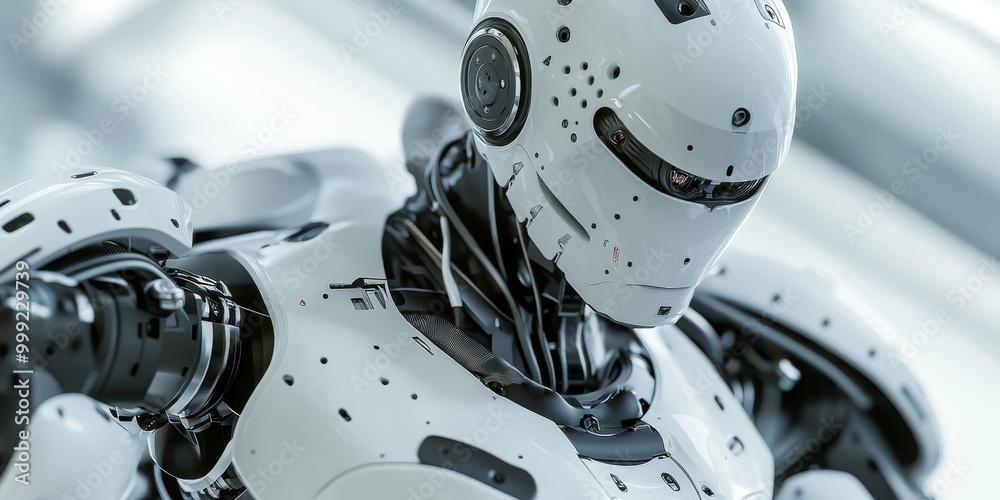 Leinwandbilder a robot prototype, with a sleek body and modular components, designed for customizable functionality and adaptability.
