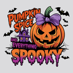 Classic Halloween wishing card and T-shirt design