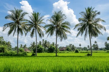 Fototapeta premium paddy field at village