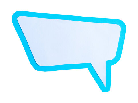 blue speech bubble for text isolated on white
