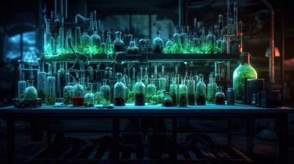 Glowing Green Laboratory