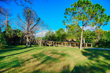 Wall Springs Park and Pinellas Trail in Palm Harbor, Tarpon Springs and Gulf of Mexico
