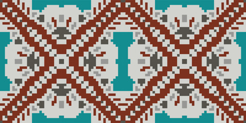 Vintage Korea Traditional Patternfolk Embroidery, Aztec Geometric Ornament Print. Design for Carpet, Wallpaper, Clothing, Wrapping, Fabric