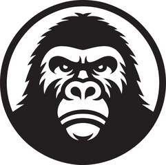 gorilla silhouette vector icon