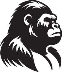 gorilla silhouette vector