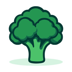 broccoli healthy vegetable food diet nature vector illustration template design