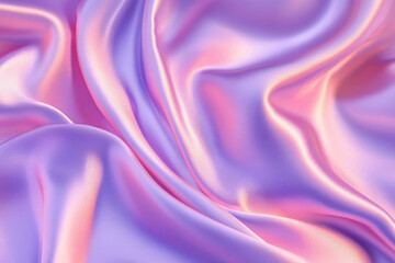 Obraz premium Close-up of vibrant, silky fabric with a smooth texture in shades of purple and pink.