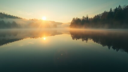 Obraz premium Lake in the morning