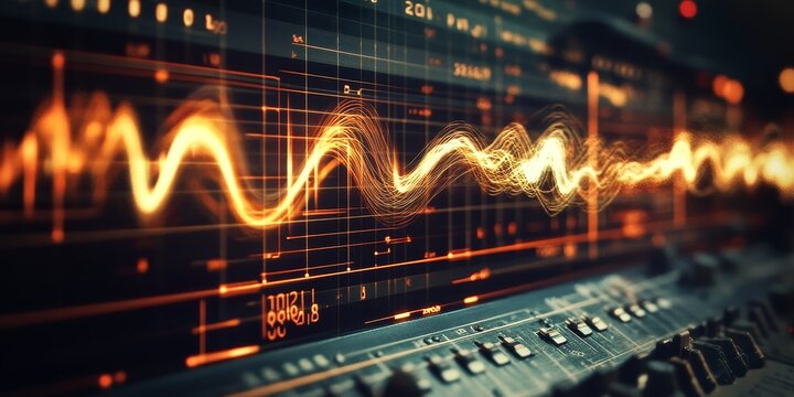 an induction coil generating current, with changing magnetic flux and induced EMF visible on an oscilloscope.
