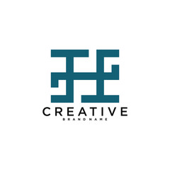 Obraz premium Abstract letter H logo design. Modern logo idea. Premium Vector