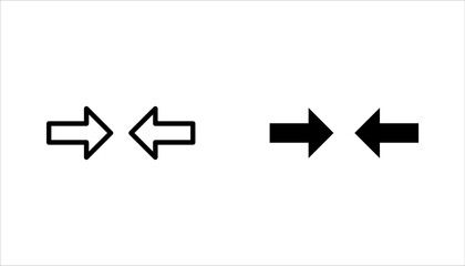 minimize icon set, rally compact size small scale arrows icons vector illustration on white background