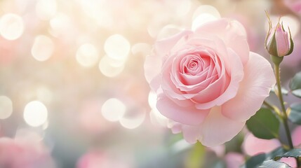 light pink roses in soft colors light pink roses in soft colors and blurry style for background and blur style for background 